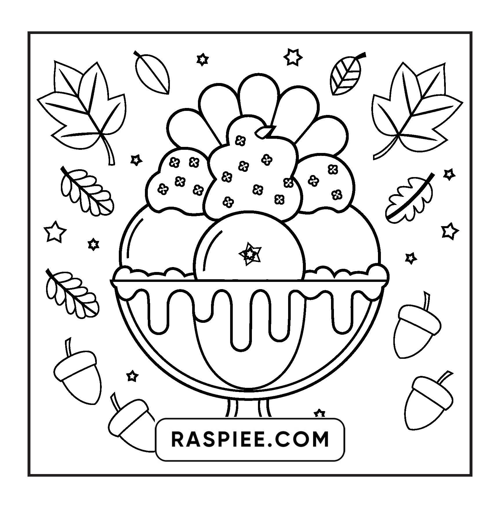 108 Bold and Easy Thanksgiving Coloring Pages Printable PDF Instant Download