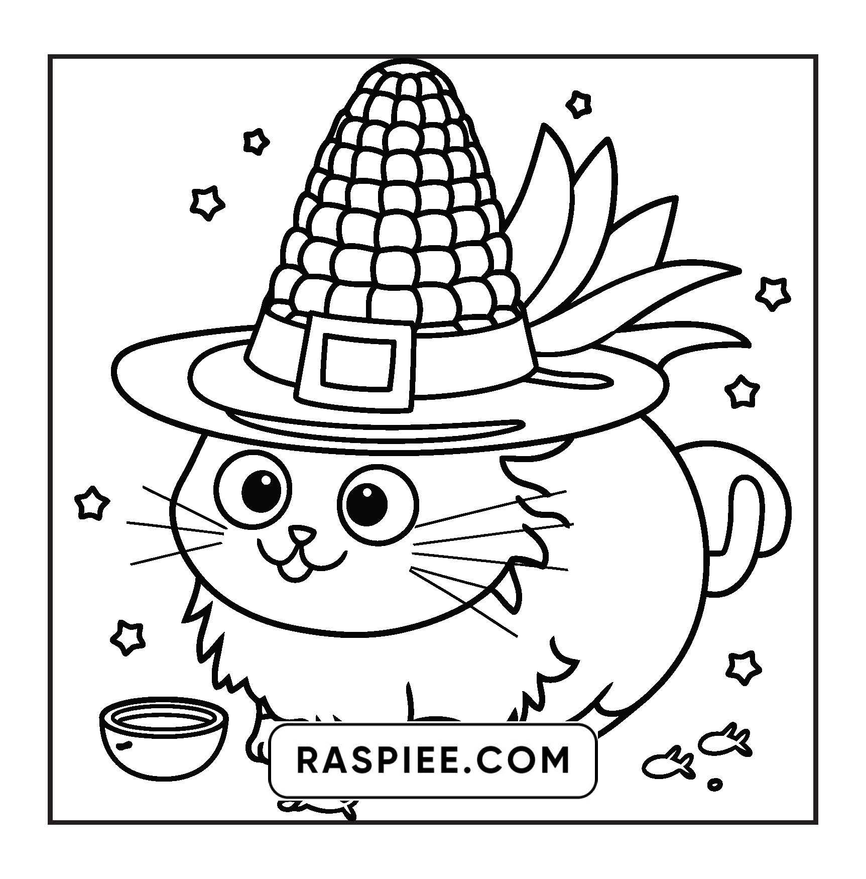 108 Bold and Easy Thanksgiving Coloring Pages Printable PDF Instant Download