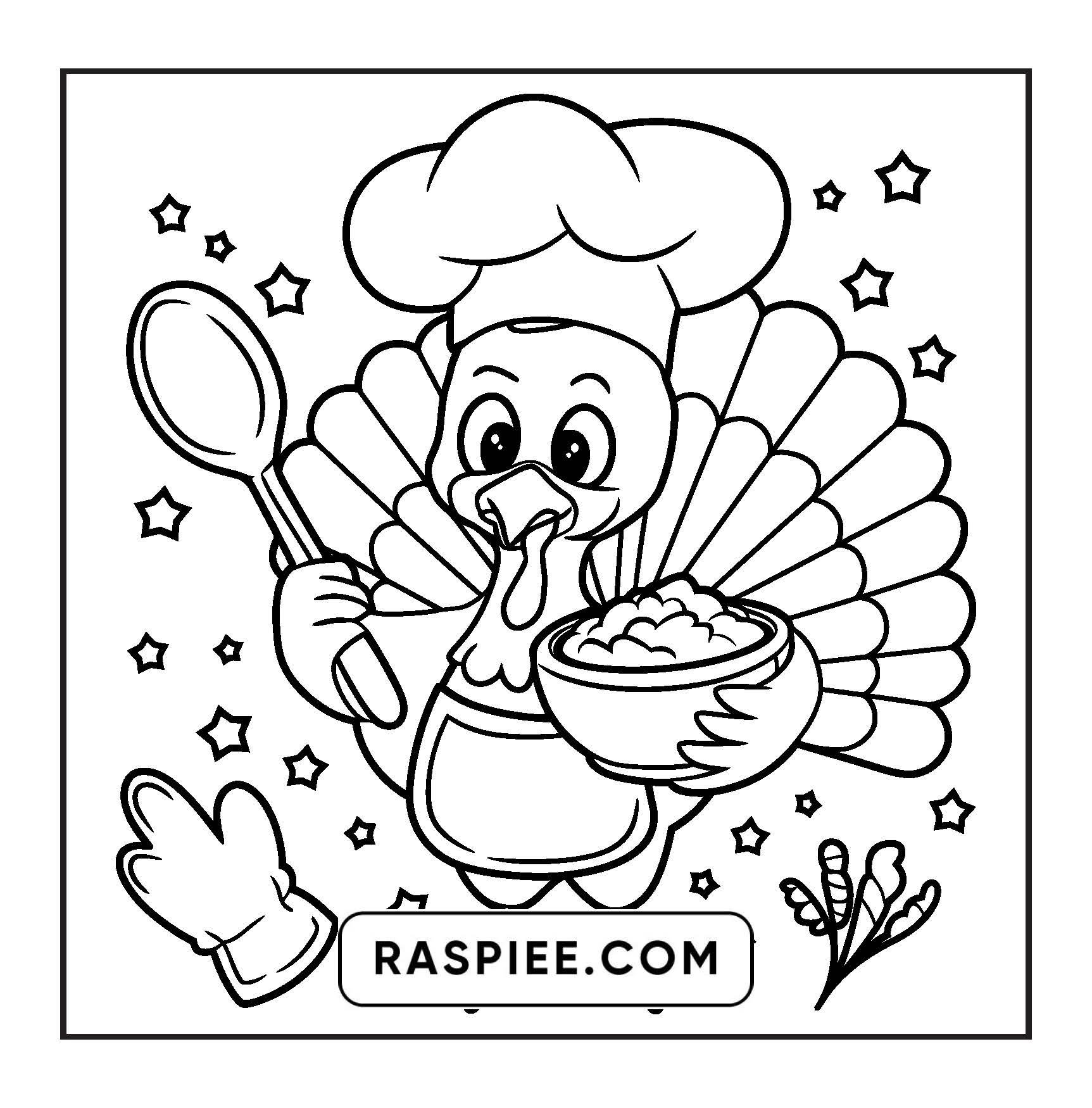 108 Bold and Easy Thanksgiving Coloring Pages Printable PDF Instant Download