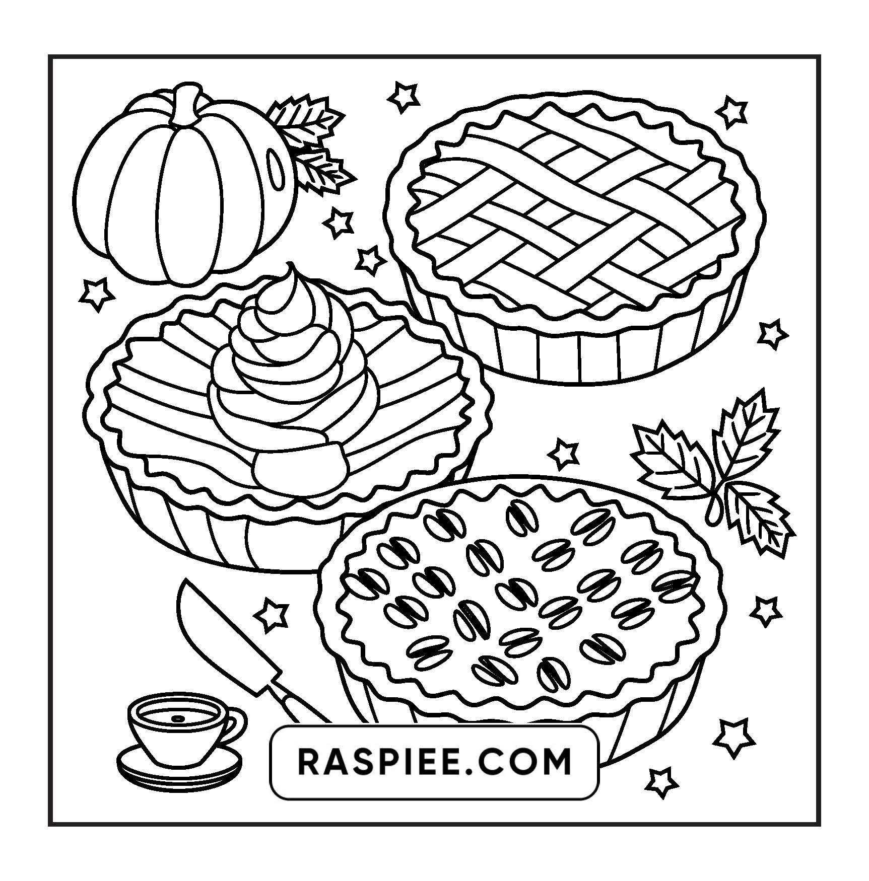 108 Bold and Easy Thanksgiving Coloring Pages Printable PDF Instant Download