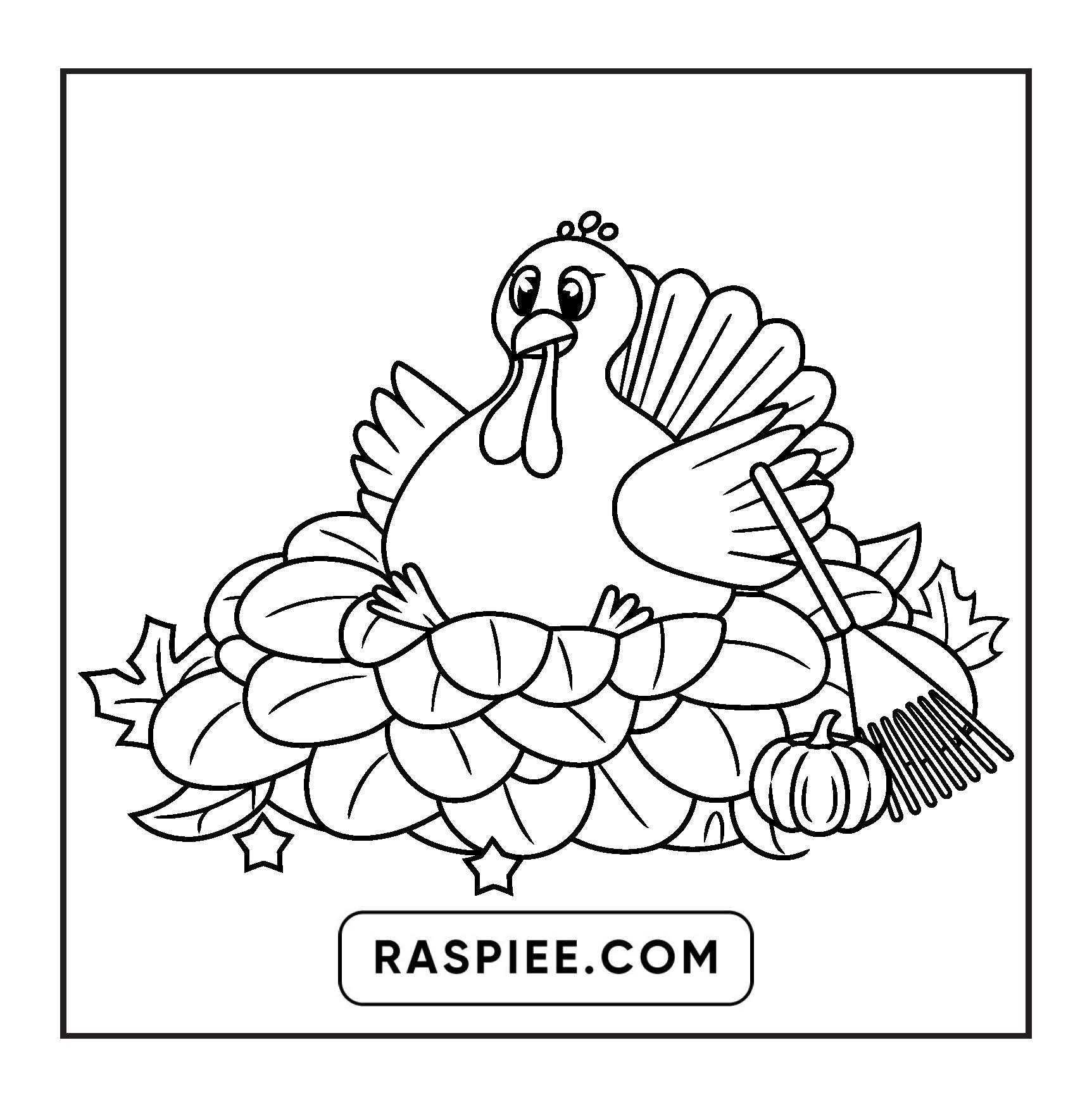 108 Bold and Easy Thanksgiving Coloring Pages Printable PDF Instant Download