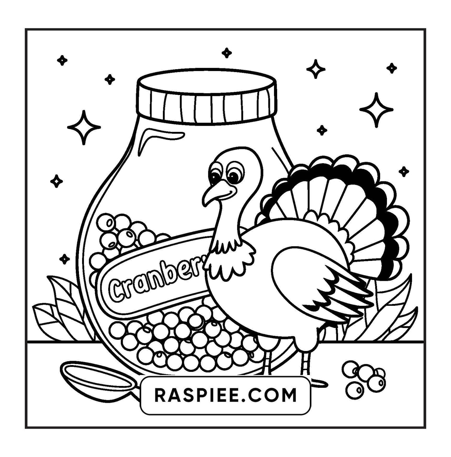 108 Bold and Easy Thanksgiving Coloring Pages Printable PDF Instant Download