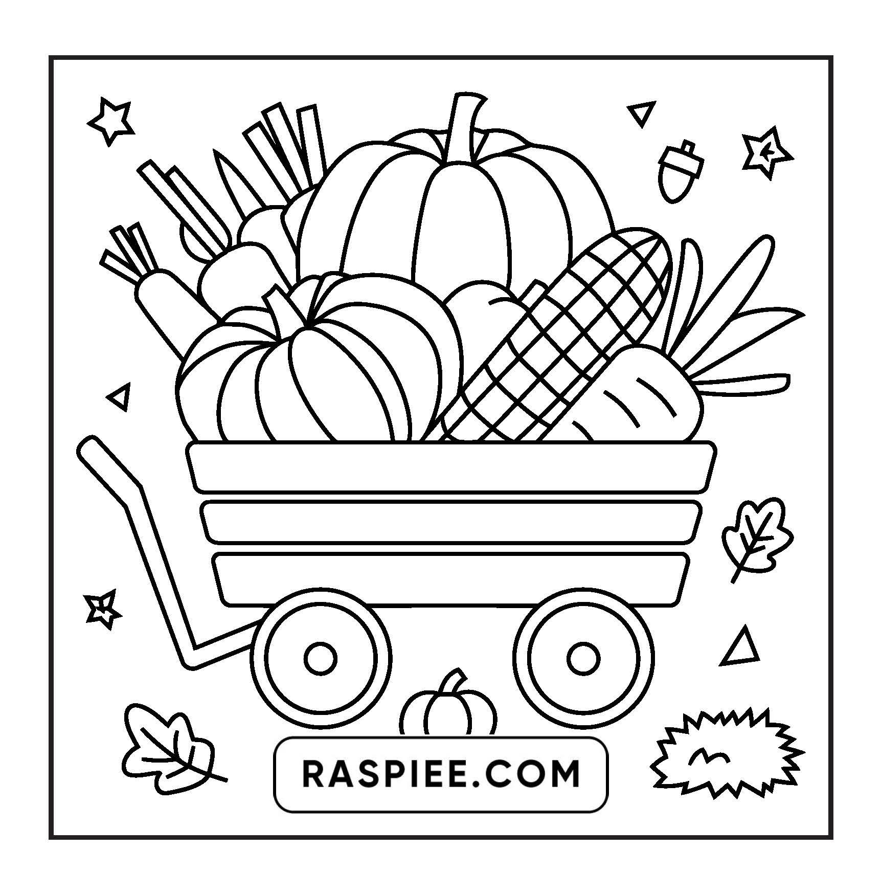 108 Bold and Easy Thanksgiving Coloring Pages Printable PDF Instant Download