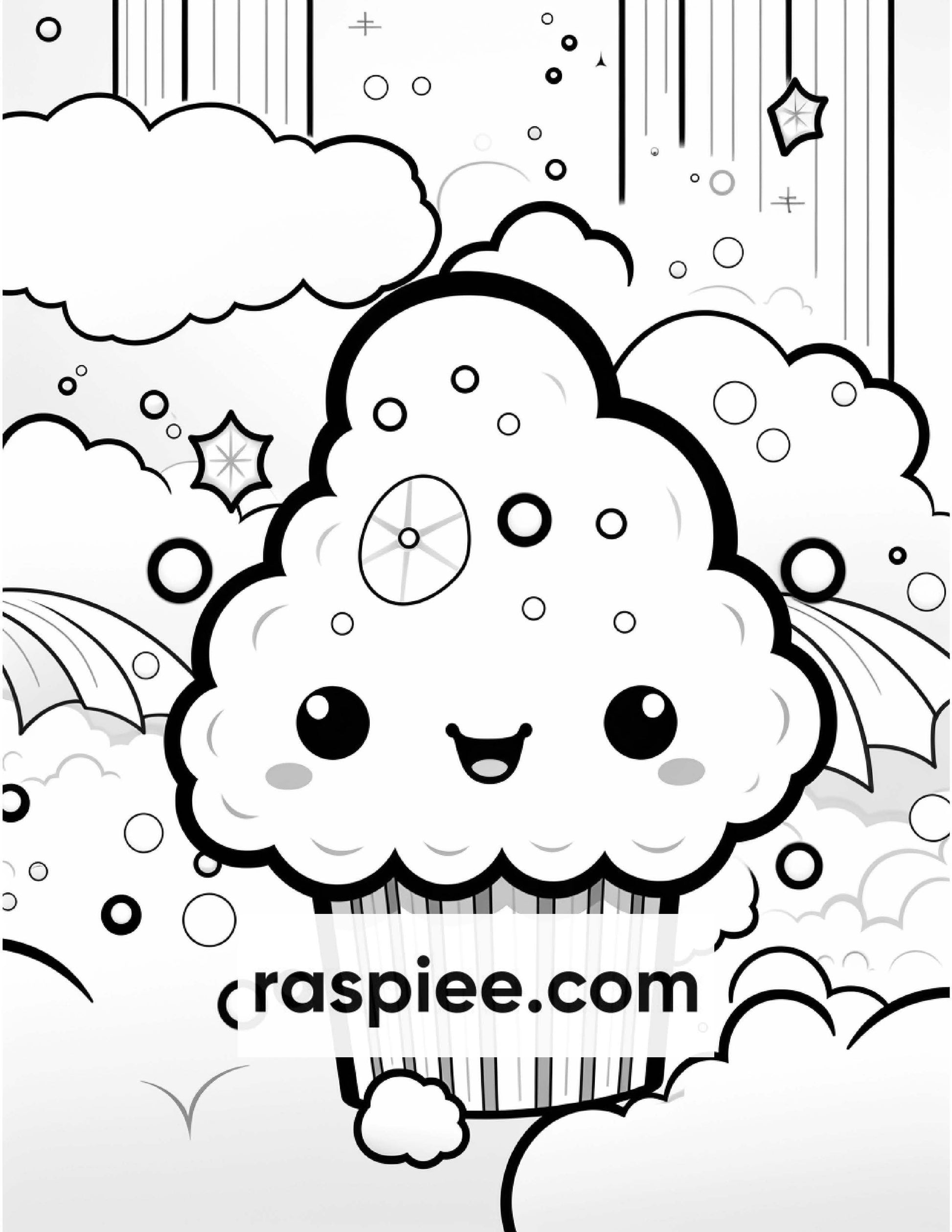 200 Kawaii Food Coloring Pages for Kids, Fun Homeschool Activities, Printable PDF Instant Download
