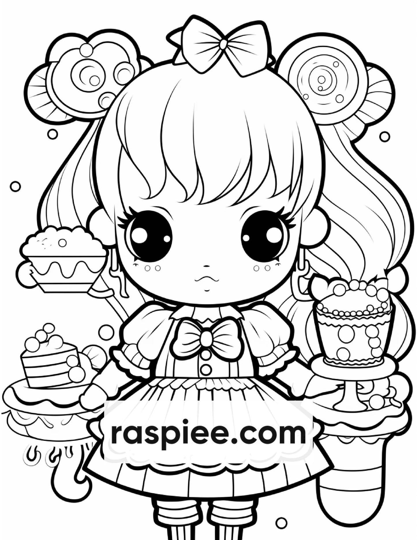 200 Kawaii Food Coloring Pages for Kids, Fun Homeschool Activities, Printable PDF Instant Download