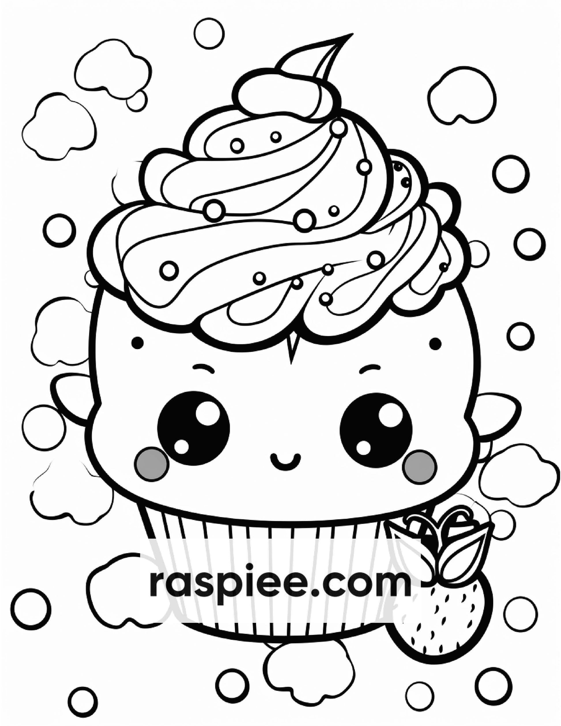 200 Kawaii Food Coloring Pages for Kids, Fun Homeschool Activities, Printable PDF Instant Download