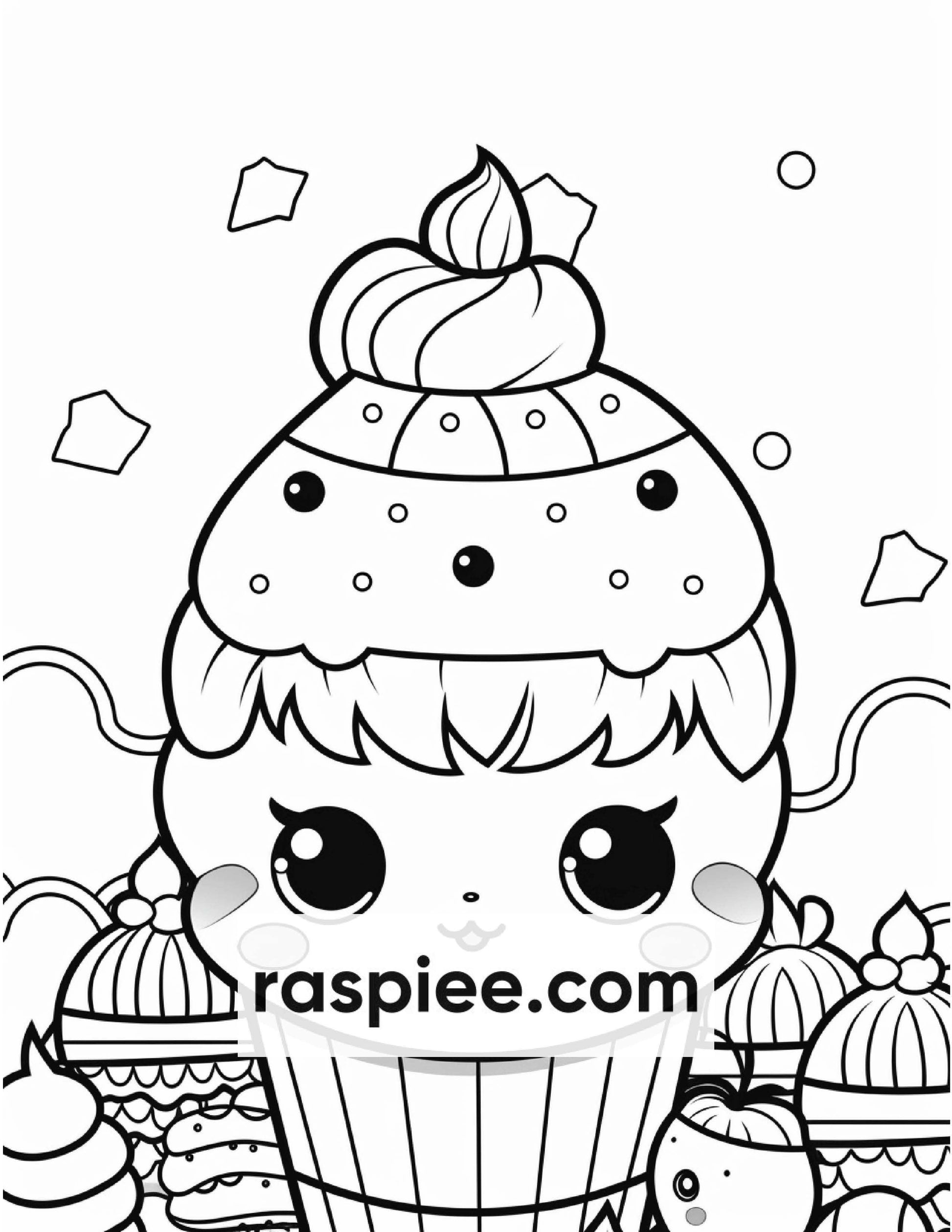 200 Kawaii Food Coloring Pages for Kids, Fun Homeschool Activities, Printable PDF Instant Download