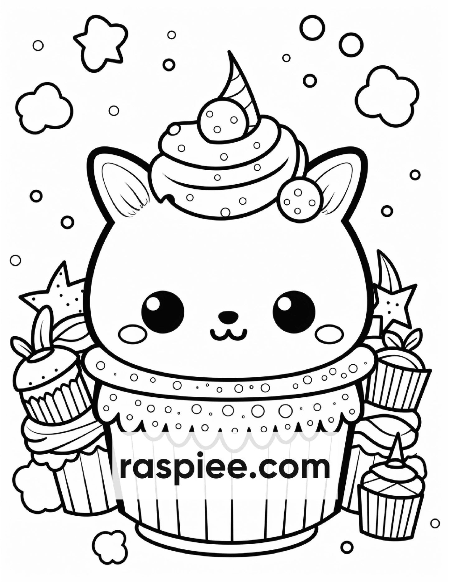 200 Kawaii Food Coloring Pages for Kids, Fun Homeschool Activities, Printable PDF Instant Download