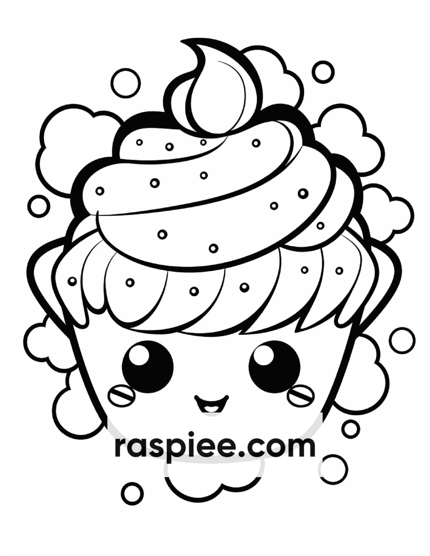 200 Kawaii Food Coloring Pages for Kids, Fun Homeschool Activities, Printable PDF Instant Download
