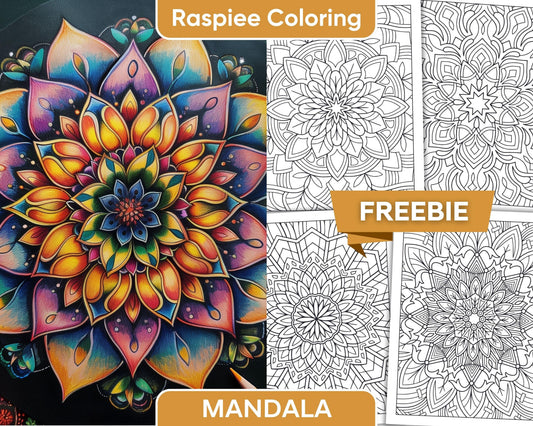 60 Free Mandala Adult Coloring Pages Printable PDF Instant Download