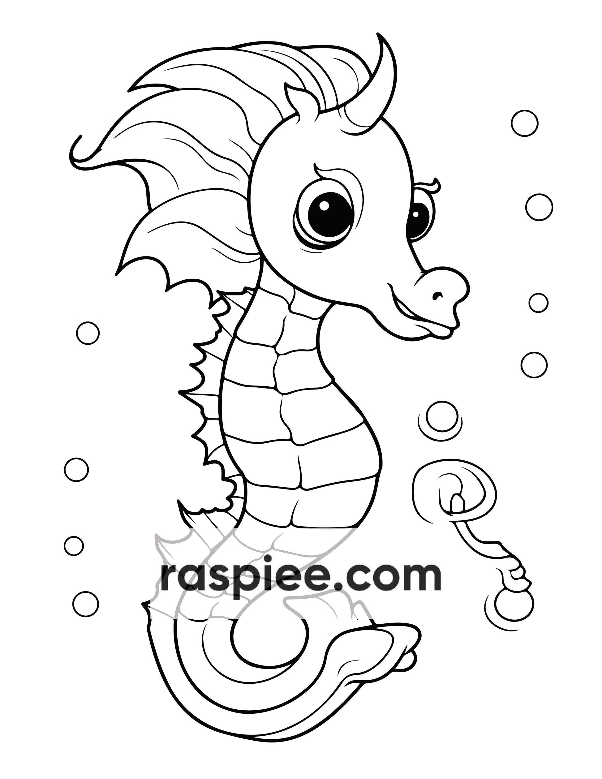 230 Ocean Animal Coloring Pages for Kids, Educational Preschool Printable PDF Instant Download