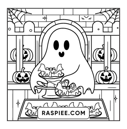 77 Bold and Easy Spooky Shop Coloring Pages Printable PDF Instant Download