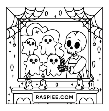 77 Bold and Easy Spooky Shop Coloring Pages Printable PDF Instant Download