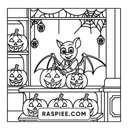 77 Bold and Easy Spooky Shop Coloring Pages Printable PDF Instant Download
