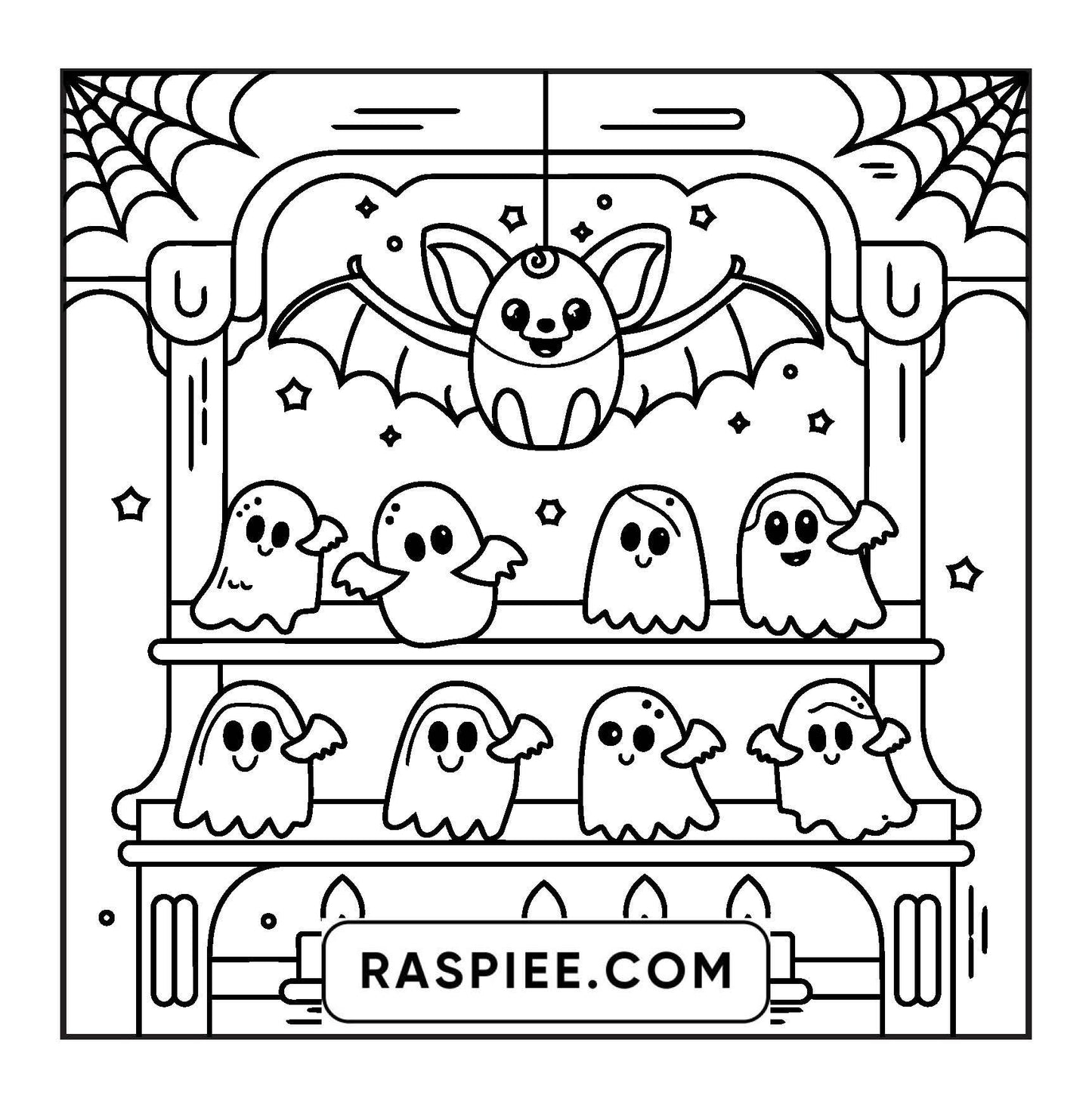 77 Bold and Easy Spooky Shop Coloring Pages Printable PDF Instant Download