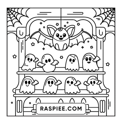 77 Bold and Easy Spooky Shop Coloring Pages Printable PDF Instant Download