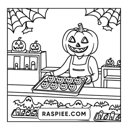 77 Bold and Easy Spooky Shop Coloring Pages Printable PDF Instant Download