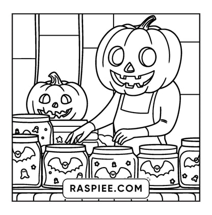 77 Bold and Easy Spooky Shop Coloring Pages Printable PDF Instant Download