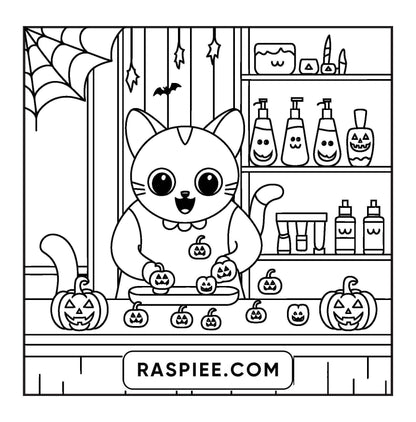 77 Bold and Easy Spooky Shop Coloring Pages Printable PDF Instant Download