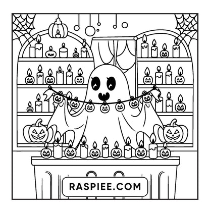 77 Bold and Easy Spooky Shop Coloring Pages Printable PDF Instant Download