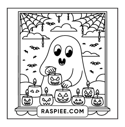 77 Bold and Easy Spooky Shop Coloring Pages Printable PDF Instant Download