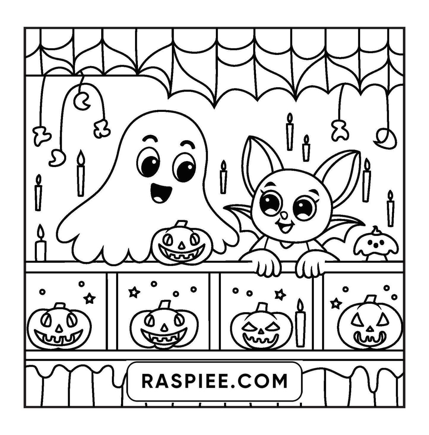 77 Bold and Easy Spooky Shop Coloring Pages Printable PDF Instant Download