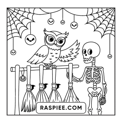 77 Bold and Easy Spooky Shop Coloring Pages Printable PDF Instant Download