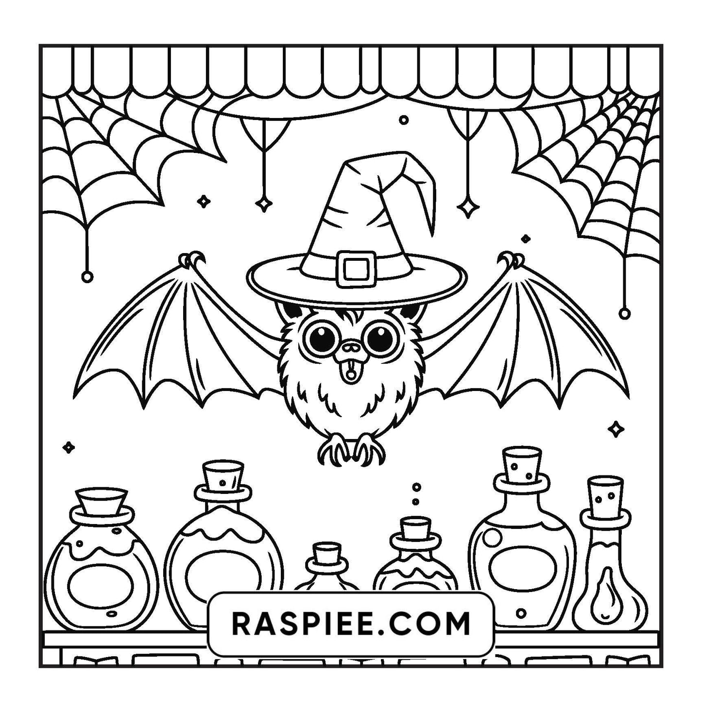 77 Bold and Easy Spooky Shop Coloring Pages Printable PDF Instant Download