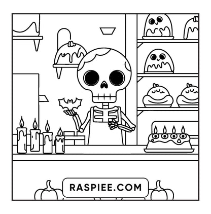 77 Bold and Easy Spooky Shop Coloring Pages Printable PDF Instant Download