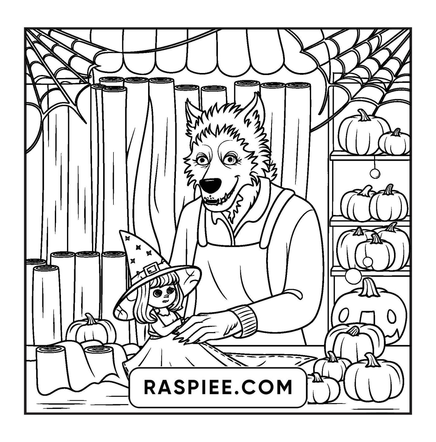 77 Bold and Easy Spooky Shop Coloring Pages Printable PDF Instant Download