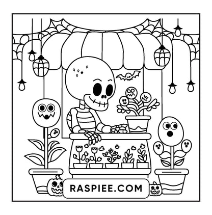 77 Bold and Easy Spooky Shop Coloring Pages Printable PDF Instant Download