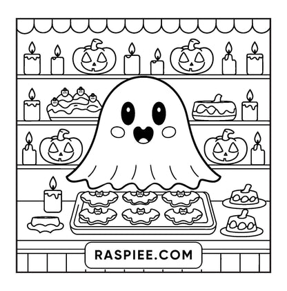77 Bold and Easy Spooky Shop Coloring Pages Printable PDF Instant Download