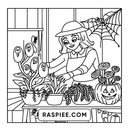 77 Bold and Easy Spooky Shop Coloring Pages Printable PDF Instant Download