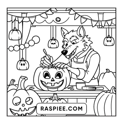 77 Bold and Easy Spooky Shop Coloring Pages Printable PDF Instant Download