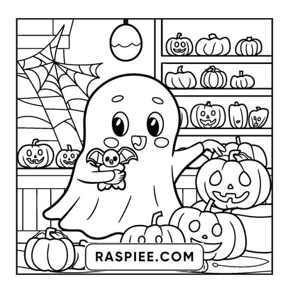 77 Bold and Easy Spooky Shop Coloring Pages Printable PDF Instant Download