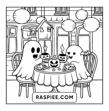 77 Bold and Easy Spooky Shop Coloring Pages Printable PDF Instant Download