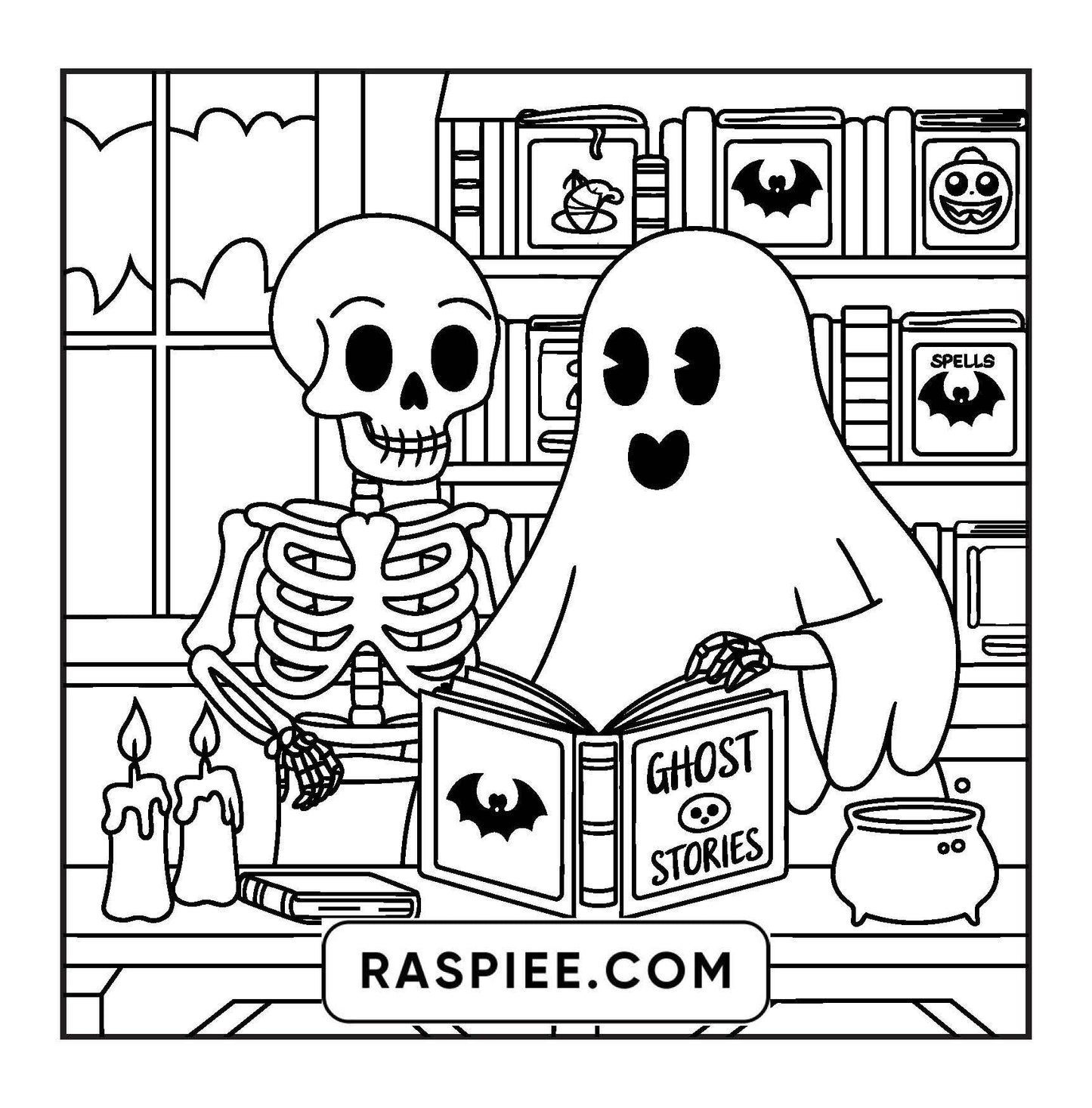77 Bold and Easy Spooky Shop Coloring Pages Printable PDF Instant Download