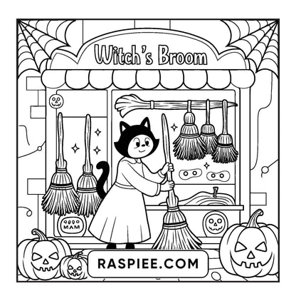 77 Bold and Easy Spooky Shop Coloring Pages Printable PDF Instant Download
