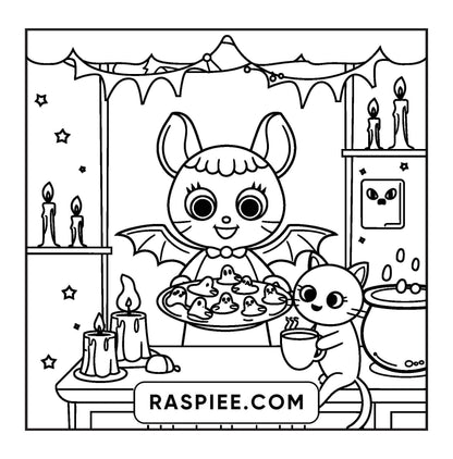 77 Bold and Easy Spooky Shop Coloring Pages Printable PDF Instant Download