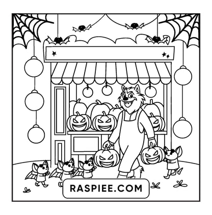 77 Bold and Easy Spooky Shop Coloring Pages Printable PDF Instant Download