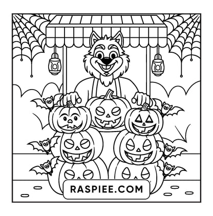 77 Bold and Easy Spooky Shop Coloring Pages Printable PDF Instant Download