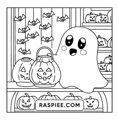 77 Bold and Easy Spooky Shop Coloring Pages Printable PDF Instant Download