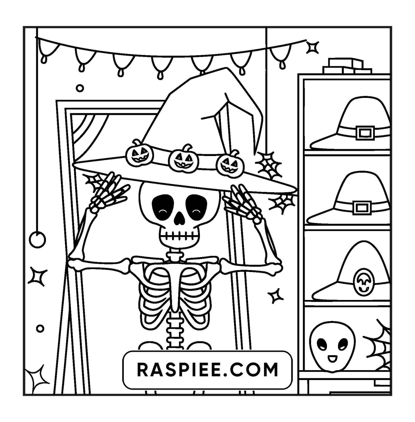 77 Bold and Easy Spooky Shop Coloring Pages Printable PDF Instant Download