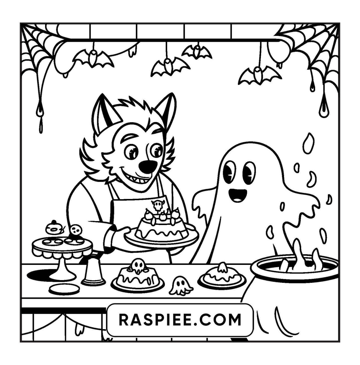 77 Bold and Easy Spooky Shop Coloring Pages Printable PDF Instant Download